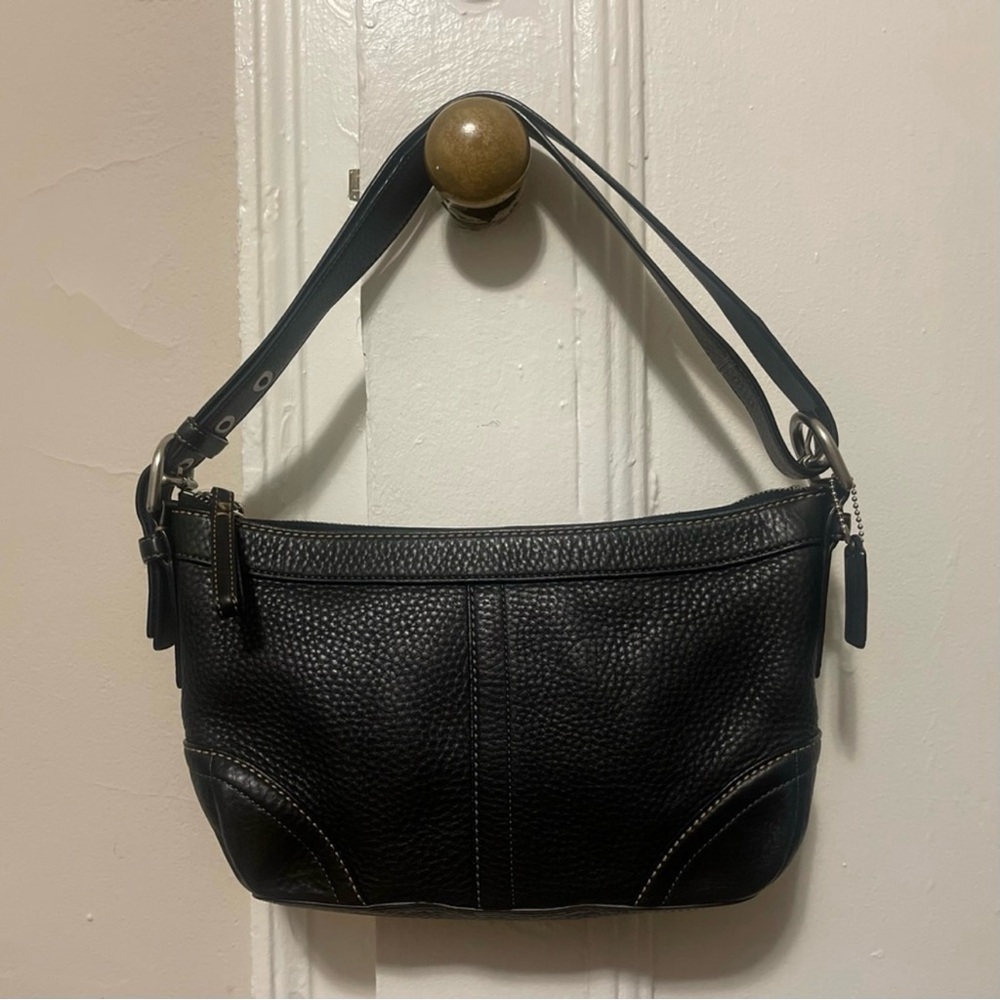 Coach Vintage Shoulder Black Leather Bag